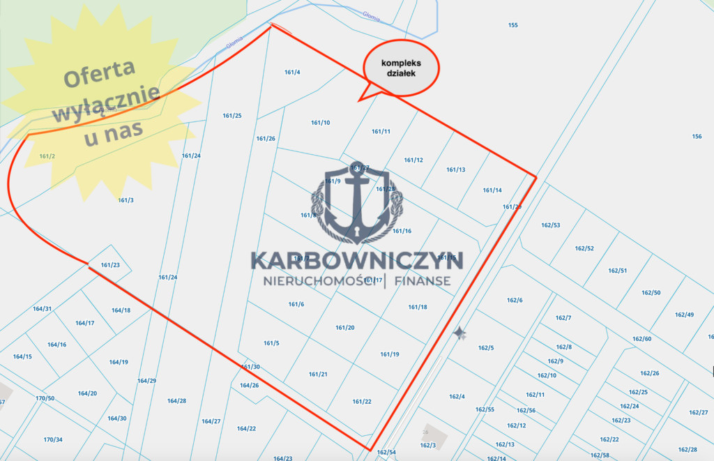 Działka Sprzedaż Skórka Wiśniowa 1