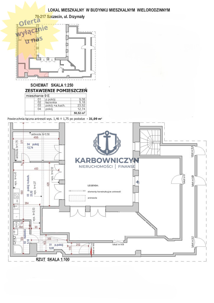 Mieszkanie Sprzedaż Szczecin Śródmieście-Centrum Michała Drzymały