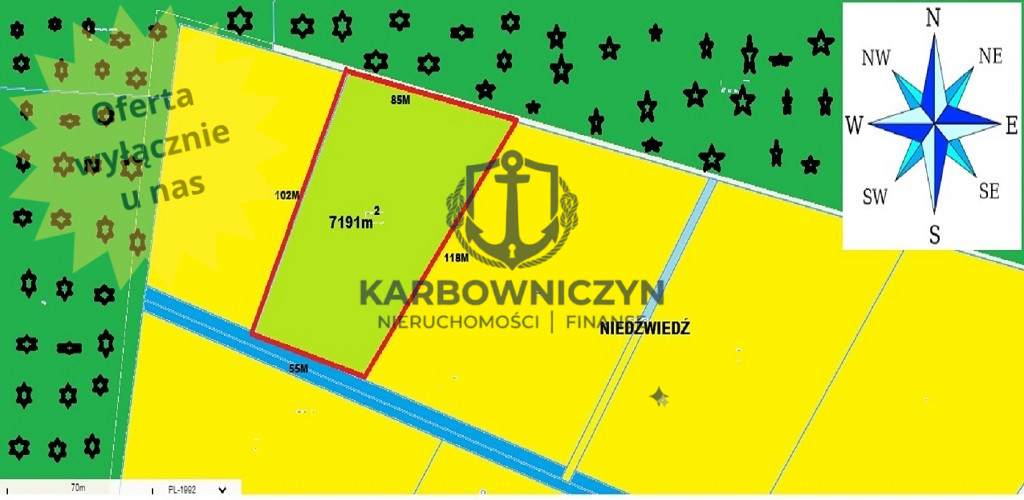 Działka Sprzedaż Niedźwiedź 1